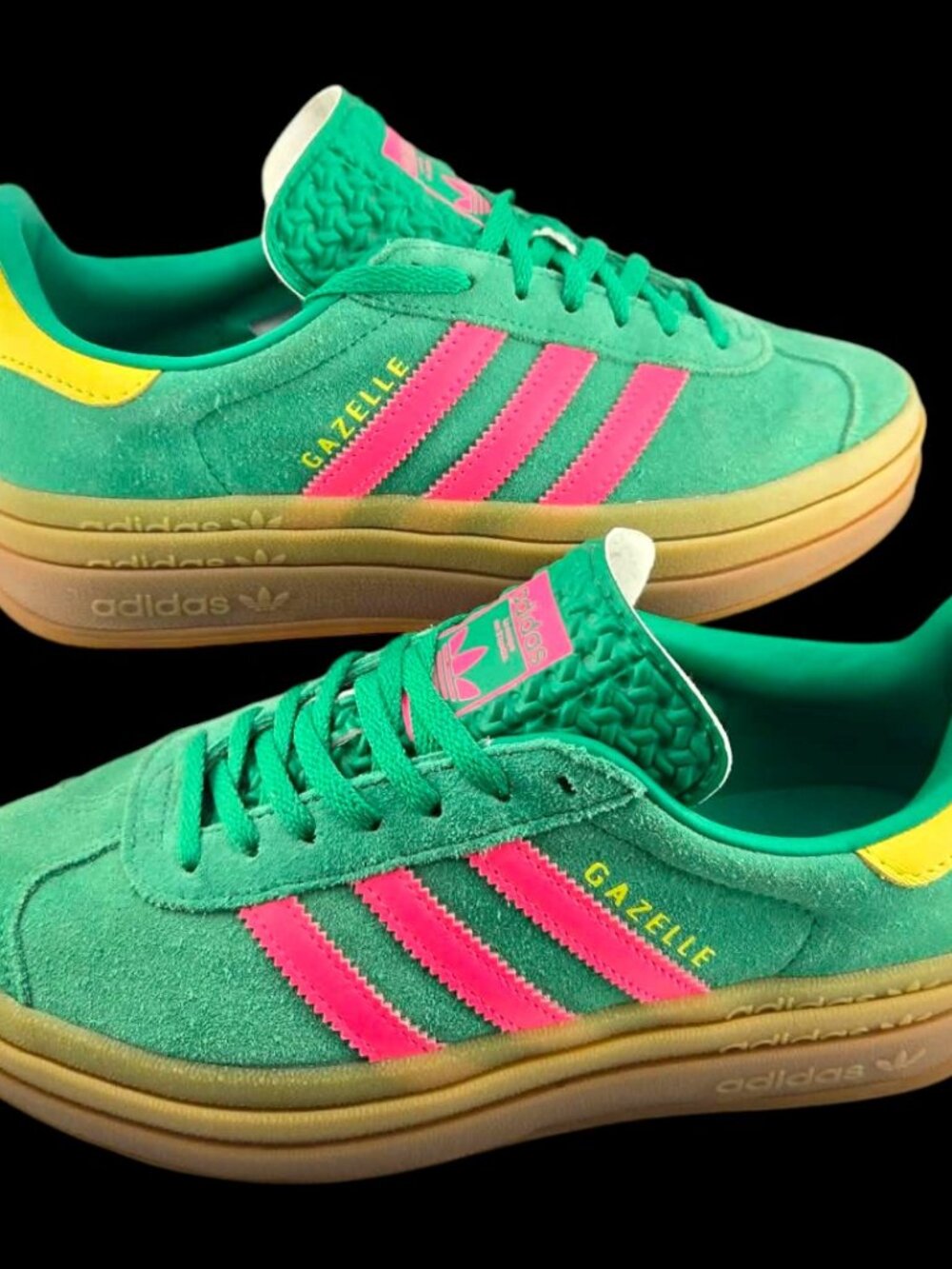 Adidas Gazelle Women's Green and Pink Sneakers  7.5 women (US)